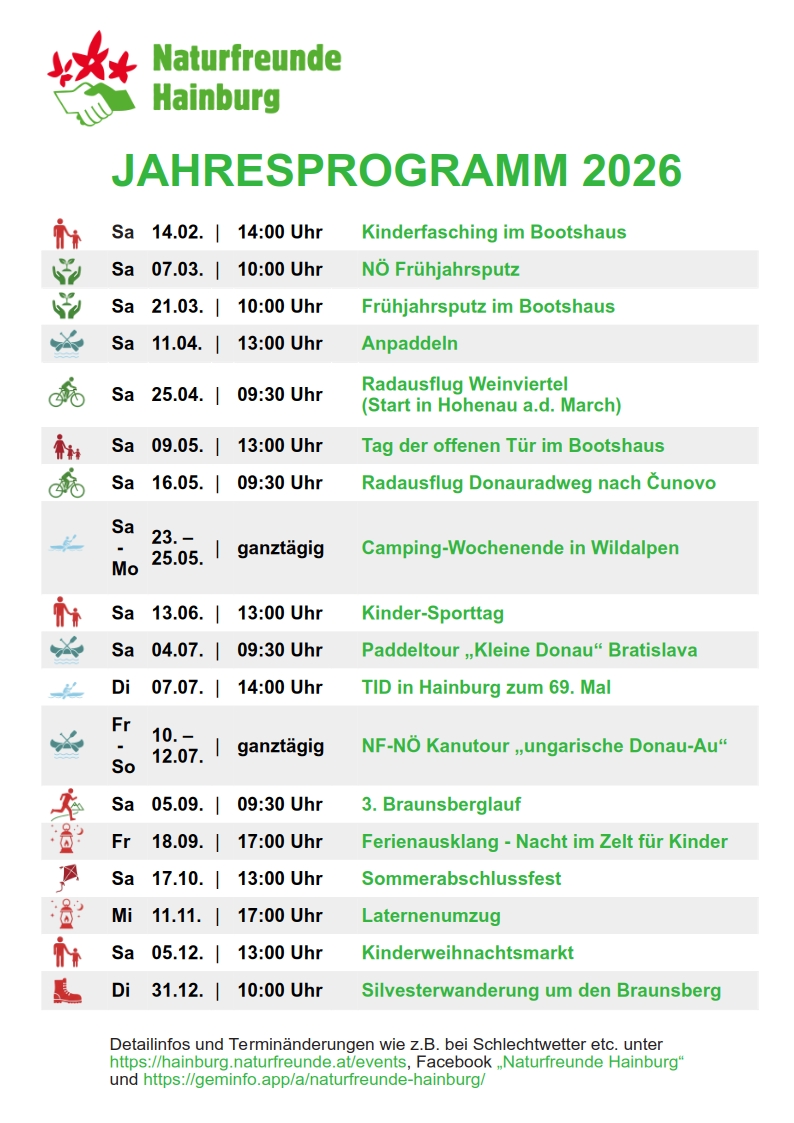 Jahresprogramm 2026
